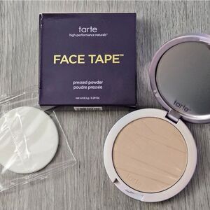 TARTE FACE TAPE Pressed Powder In Fair Light Beige 16B 8.3g NEW IN BOX W PUFF